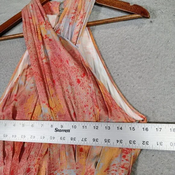 Free People Seduction Jumpsuit Women's S Multicolor Tie-Dye Halter Neck Wide Leg - Picture 6 of 15